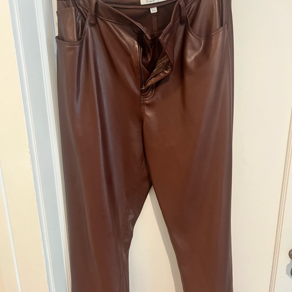 Abercrombie & Fitch Women’s Chocolate Leather Pants